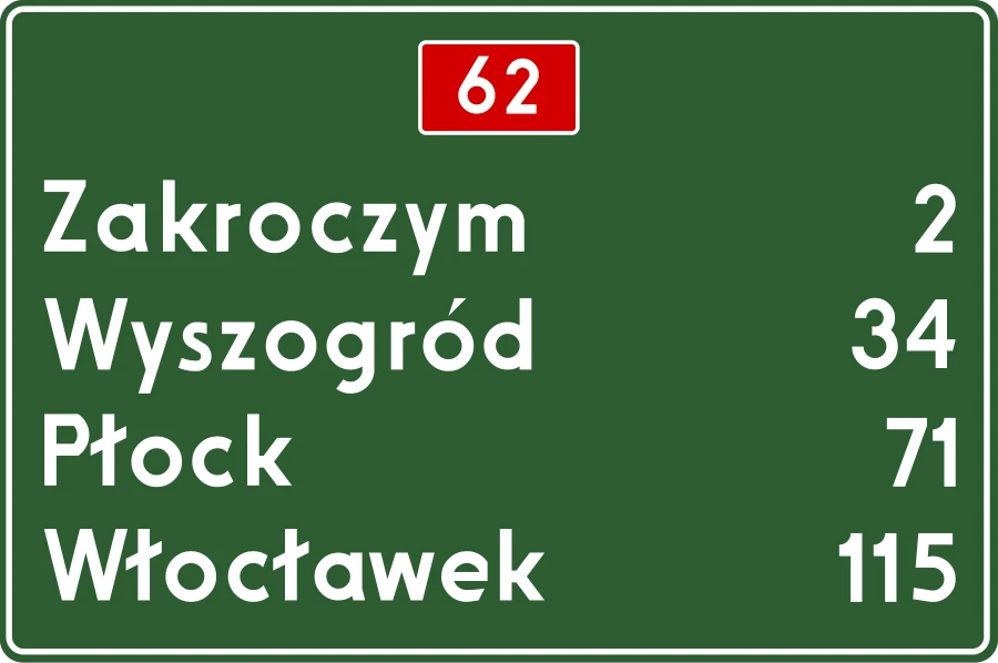 Tablica szlaku drogowego