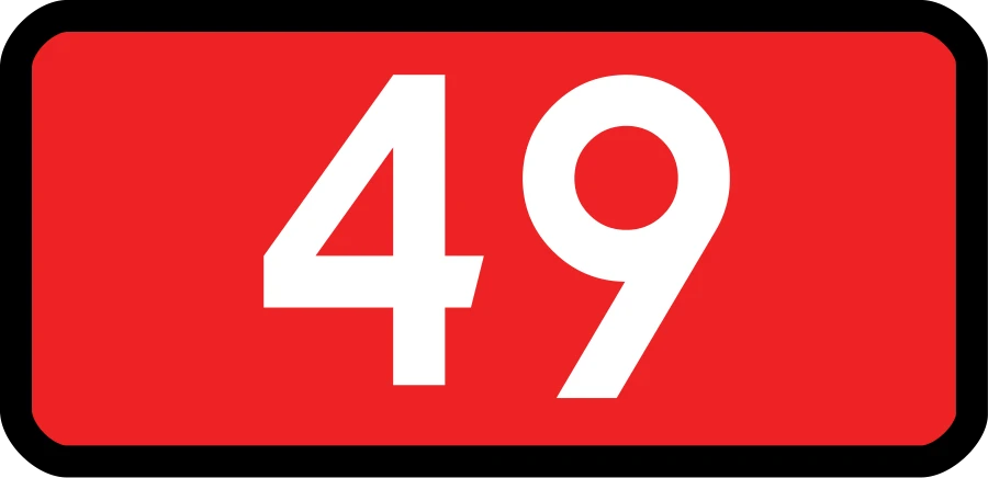 Numer drogi krajowej (nacisk osi do 8 t)