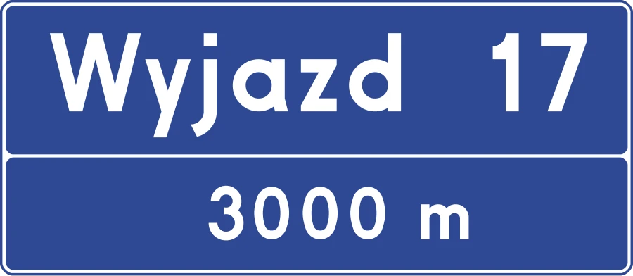 Tablica węzła drogowego na autostradzie