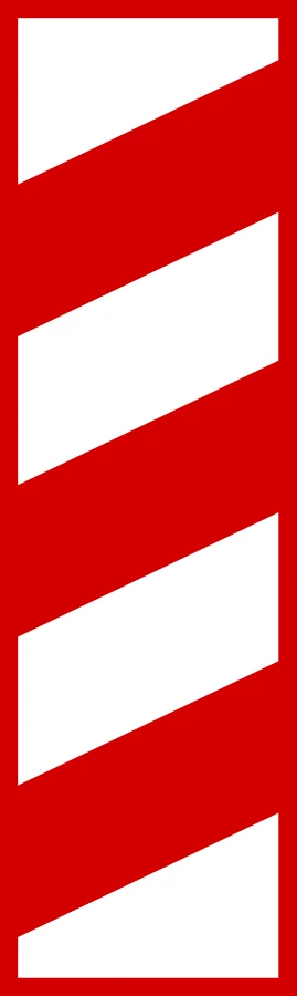 Znak G-1a Słupek wskaźnikowy (3 kreski)