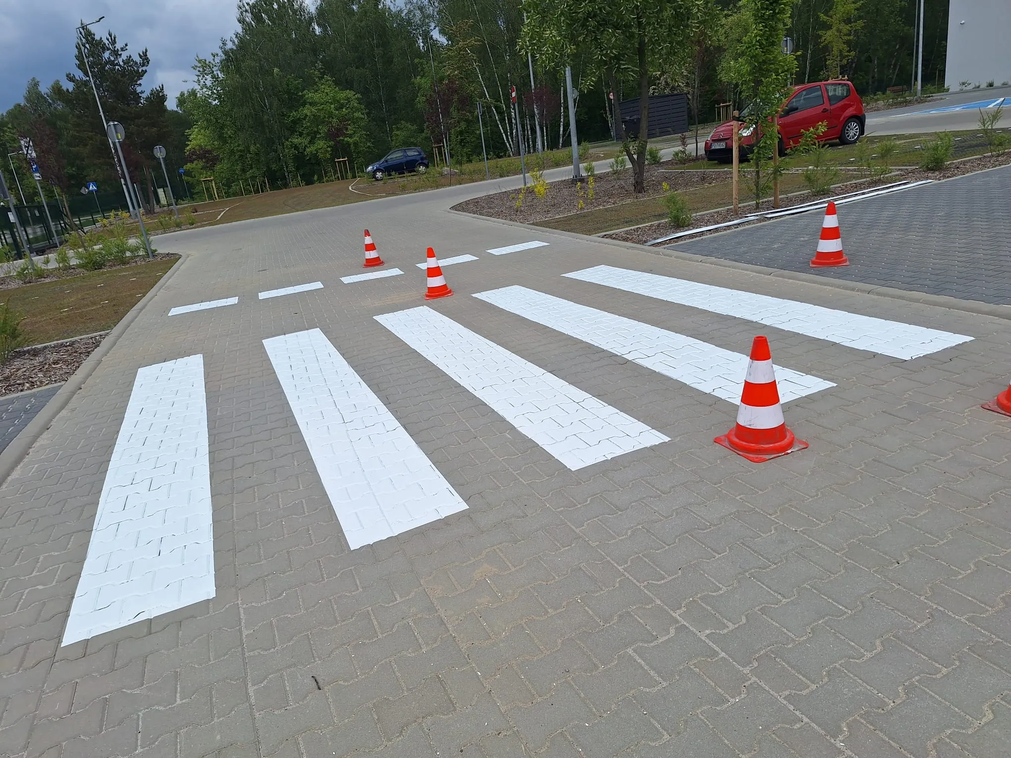 Znaki drogowe na slupkach - realizacja